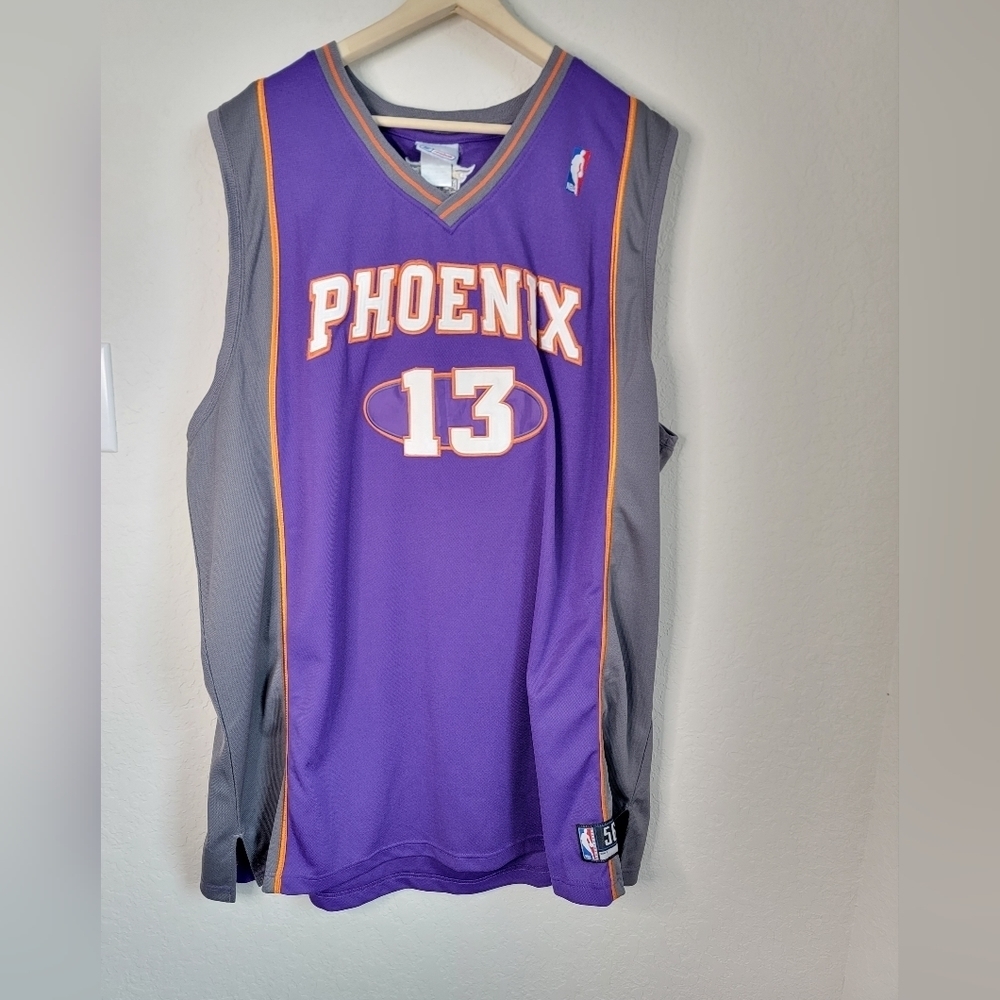 STEVE NASH Phoenix Suns PURPLE Jersey NBA Reebok Authentic Size 56